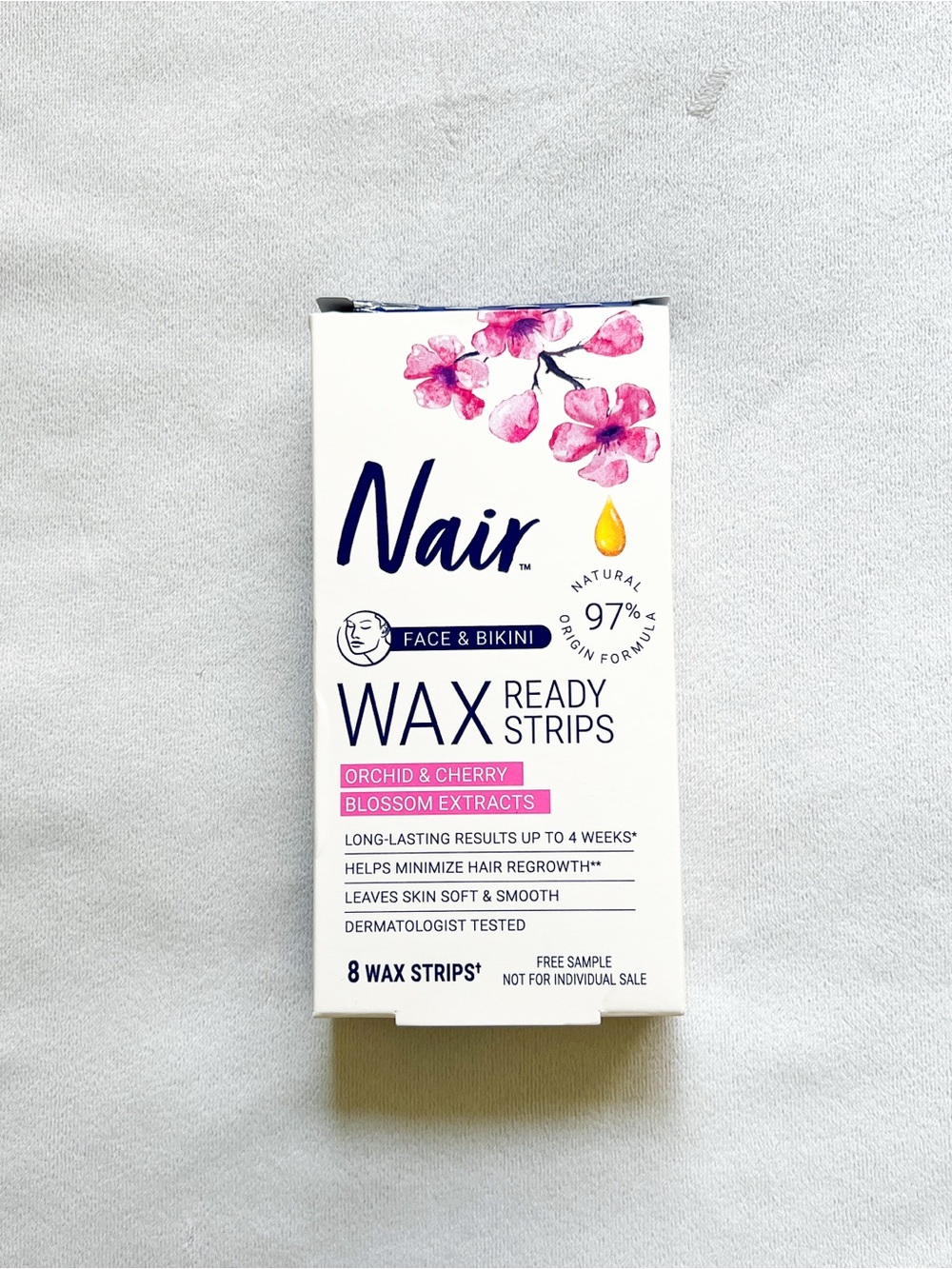 Nair Face & Bikini Wax Ready Strips — Pink Floral